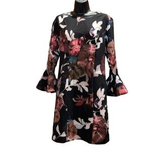 Trina Turk “Splendid” Floral Dress with 3/4 Bell Sleeves Size 6.